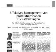 Effektives Management von produktionsnahen Dienstleistungen